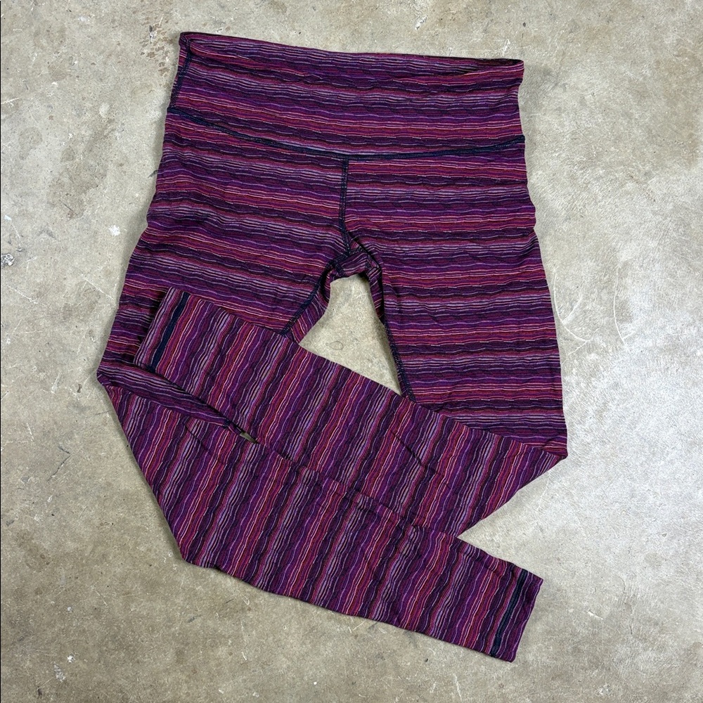 lululemon athletica Purple Striped Leggings Size 10